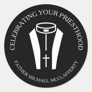 Adesivo Ordenação Preta e Branca do Colar de Sacerdotios