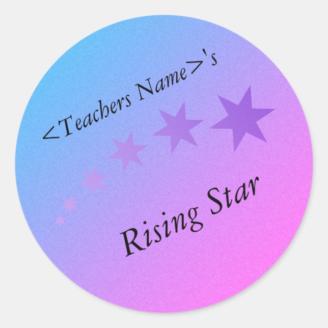 Adesivo Ordene as estrelas rosa púrpura e azul! (Frente)