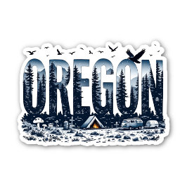 Adesivo Oregon Nature Sticker | Oregon Camping Sticker