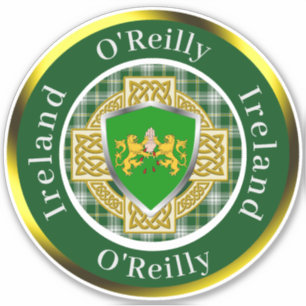 Adesivo O'Reilly Irish Shield/Celtic Cross Personalizado