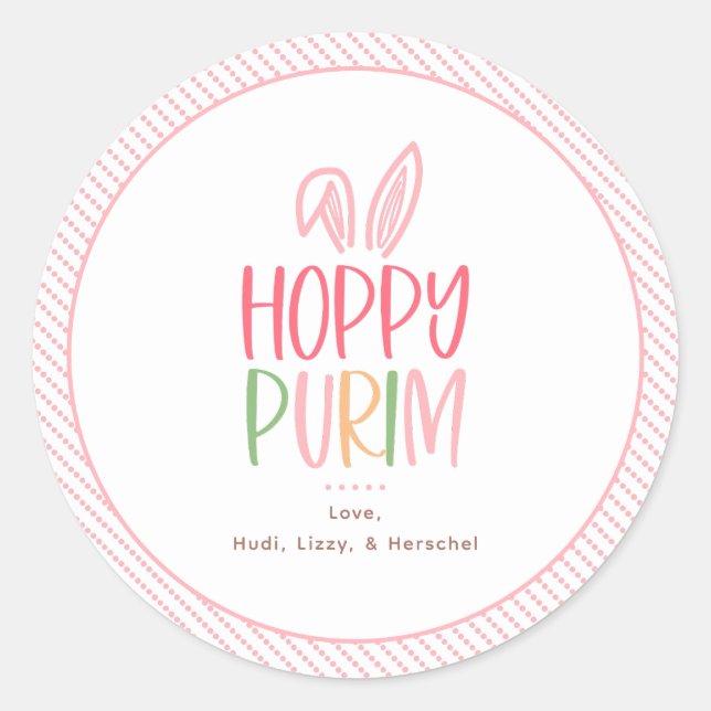 Adesivo Orelhas de Coelho Hoppy Purim (Frente)