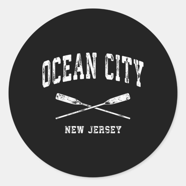 Adesivo Orelos Náuticos Cruzados de Ocean City New Jersey (Frente)