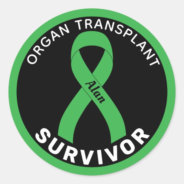 Adesivo Organ Transplant Ribbon Black (Frente)