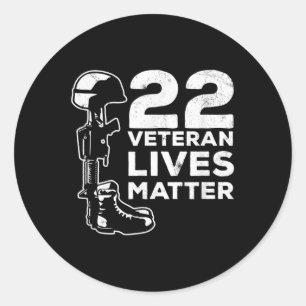 Adesivo Orgulho 22 Veteranos Vive Consciência do Suicídio