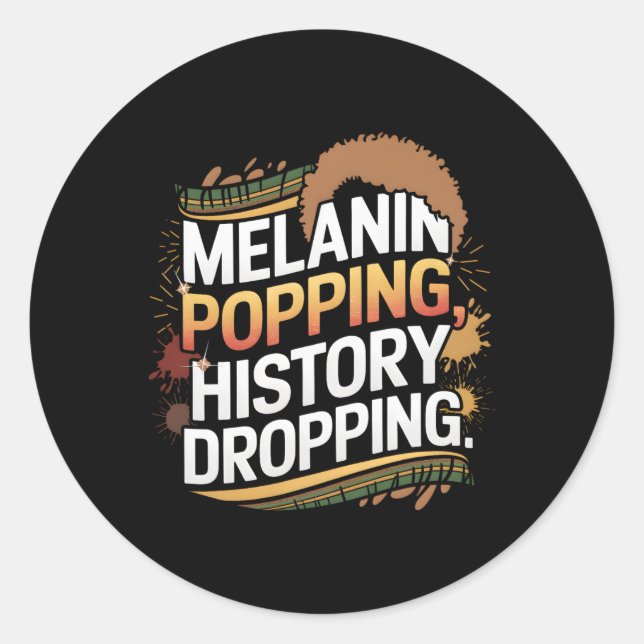 Adesivo Orgulho Africano Americano Melanina Explode Orgulh (Frente)