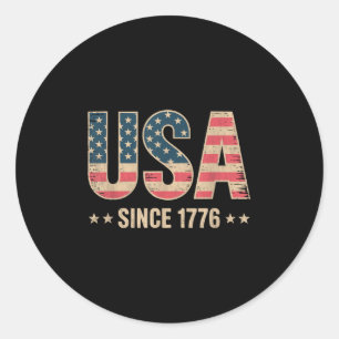 Adesivo Orgulho Americano 4 De Julho Vintage Desde 1776