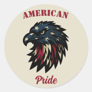 Adesivo Orgulho Americano, Patriótico Águia Azul Vermelha 