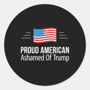 Adesivo Orgulho Americano - Vergonha De Trump -
