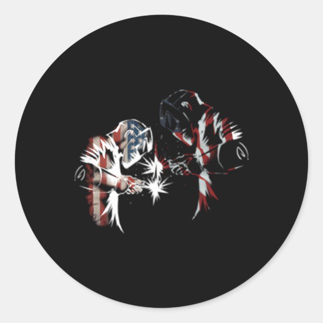 Adesivo Orgulho americano Welder Americano Bandeira Americ (Frente)