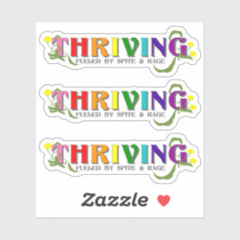 Adesivo Orgulho Arco-Íris florescente