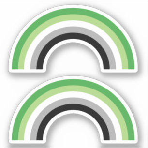 Adesivo Orgulho Aromântico Rainbow