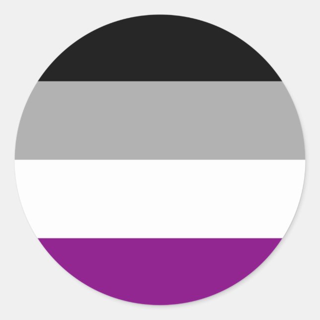 Adesivo Orgulho Asexual LGBTQ (Frente)