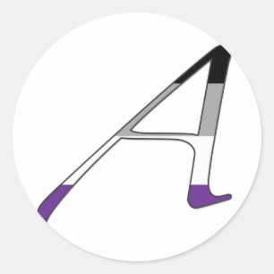 Adesivo Orgulho assexuado "escarlate" da letra A