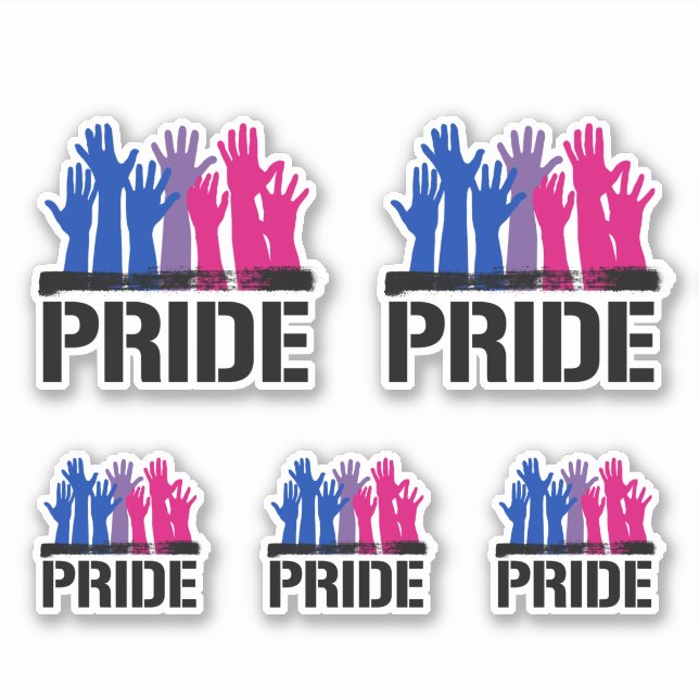 Adesivo Orgulho Bissexual Juntos (Frente)