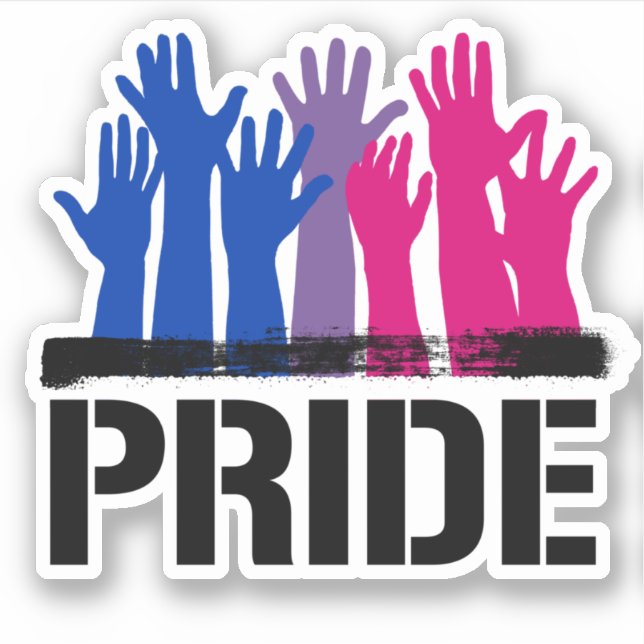 Adesivo Orgulho Bissexual Juntos (Frente)