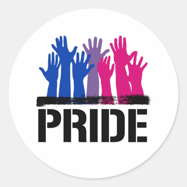 Adesivo Orgulho Bissexual Juntos (Frente)