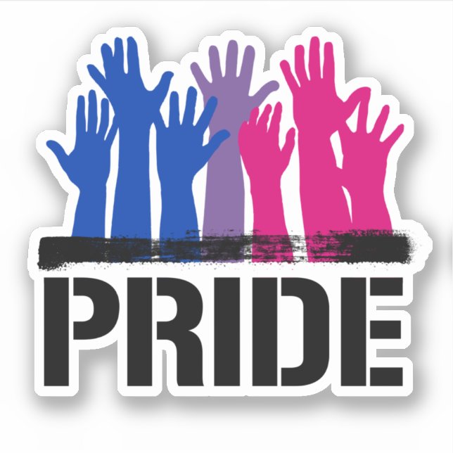 Adesivo Orgulho Bissexual Juntos (Frente)