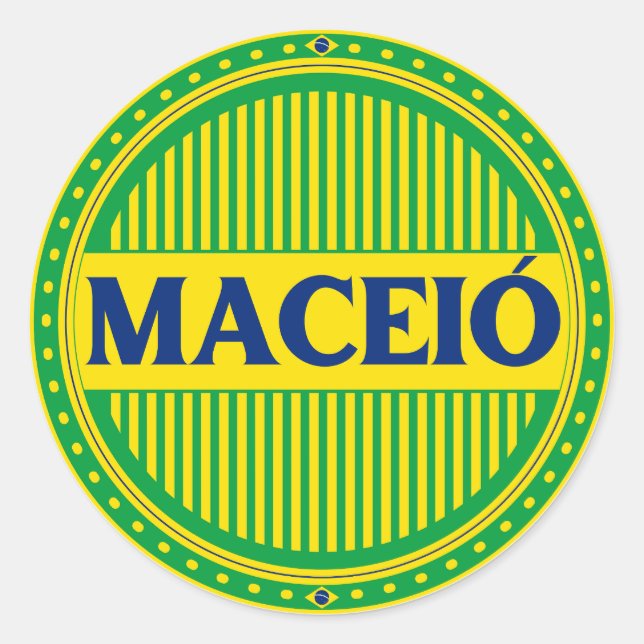 Adesivo Orgulho da Cidade de Maceió – Identidade Brasileir (Frente)