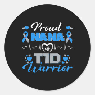 Adesivo Orgulho Da Nana Do Guerreiro T1D Tipo 1: Awarenes