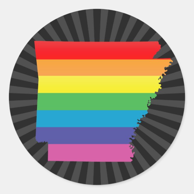 Adesivo orgulho de arkKansas : striped : (Frente)