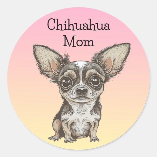 Adesivo Orgulho de Chihuahua Mãe (Frente)