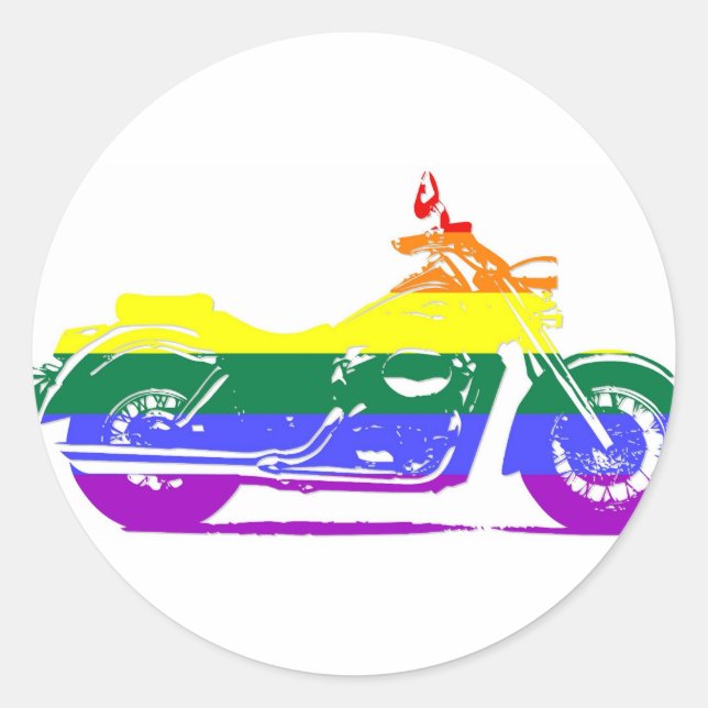 Adesivo Orgulho de Motocicleta GLBT (Frente)