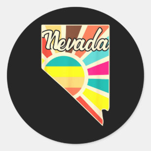 Adesivo Orgulho de Nevada retro contorno do estado explosã