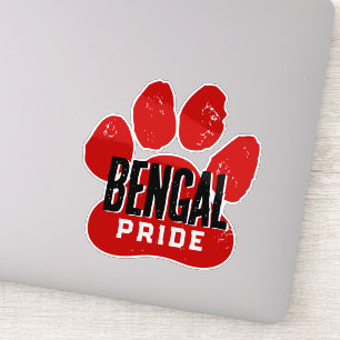 Adesivo Orgulho de Pawprint Vermelho e Preto
