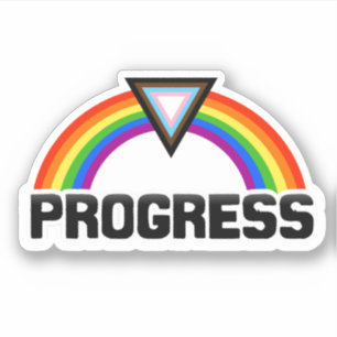 Adesivo Orgulho de progresso do Rainbow Sticker