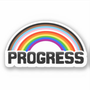 Adesivo Orgulho de progresso do Rainbow Sticker