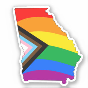 Adesivo Orgulho de Progresso LGBTQ do Orgulho do Estado da
