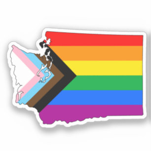 Adesivo Orgulho de Progresso LGBTQ do Orgulho do Estado de
