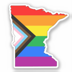 Adesivo Orgulho de Progresso LGBTQ do Orgulho Estatal de M
