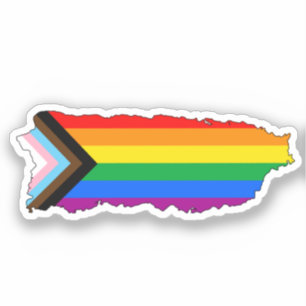 Adesivo Orgulho de Progresso LGBTQ do Orgulho Estatal de P