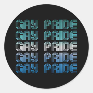 Adesivo Orgulho de Retrô Masculino gay