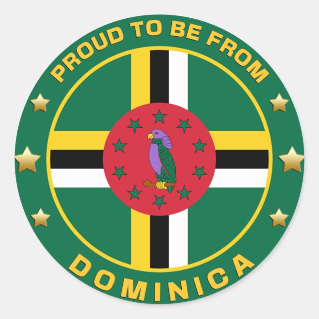 Adesivo Orgulho De Ser Da Dominica (Frente)