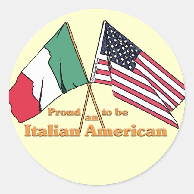 Adesivo Orgulho De Ser Um Italiano-Americano (Frente)