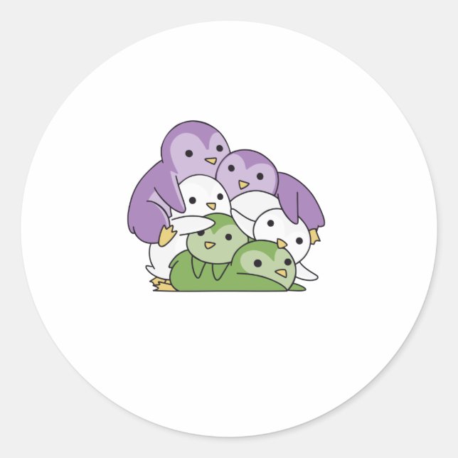 Adesivo Orgulho de Sinalizador do Genderqueer Lgbtq Cute P (Frente)