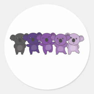Adesivo Orgulho de Sinalizador Enbian Lgbtq Cute Koala Cla
