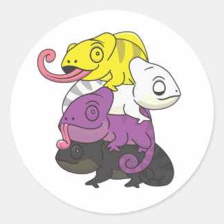 Adesivo Orgulho de Sinalizador Não Binário Lgbtq Camaleão 