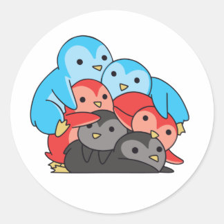 Adesivo Orgulho de Sinalizador Polimário Lgbtq Cute Pengui