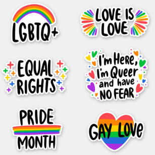Adesivo Orgulho do arco-íris é amor e direitos iguais
