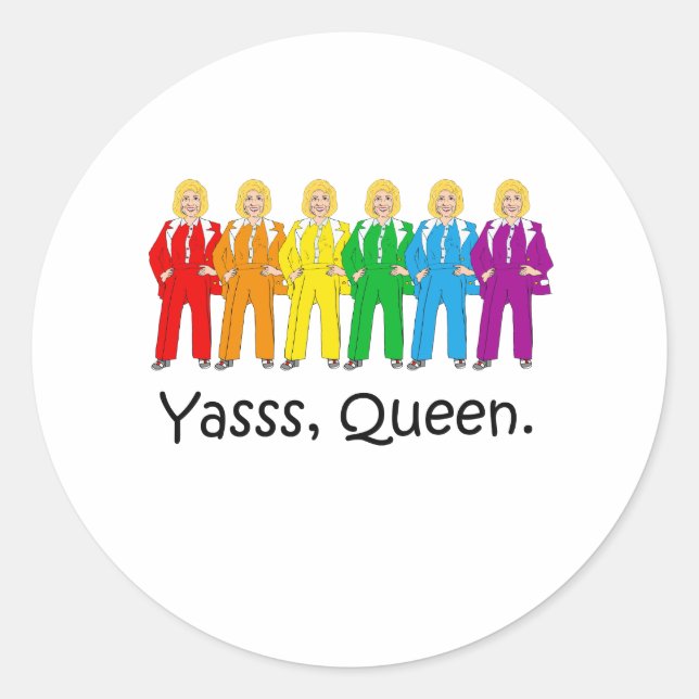 Adesivo Orgulho do Conjunto de Hillary - Yasss Rainha - (Frente)