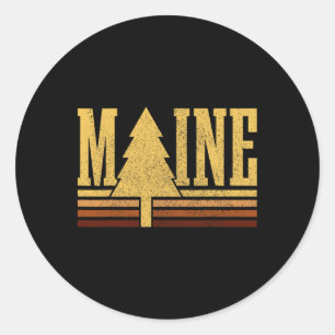 Adesivo Orgulho do Estado da Árvore Vintage do Maine Acamp