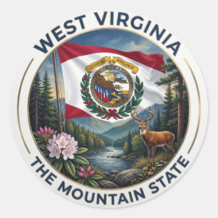 Adesivo Orgulho do Estado de Appalachian da Virgínia Ocide