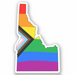 Adesivo Orgulho do Estado de Idaho LGBTQ Progress Pride