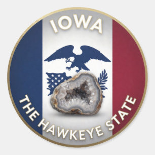 Adesivo Orgulho do Estado de Iowa 🦅 Emblema do Falcão