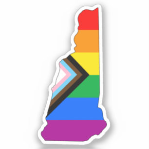 Adesivo Orgulho do Estado de New Hampshire Progresso LGBTQ