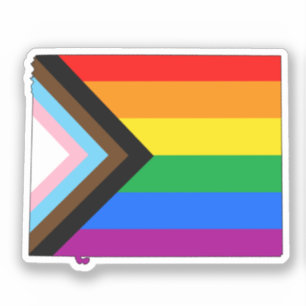 Adesivo Orgulho do Estado de Wyoming LGBTQ Progresso Orgul