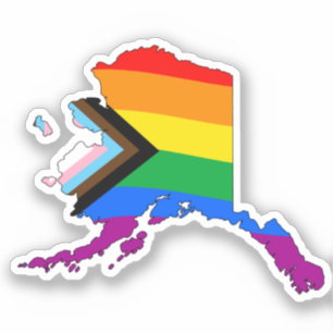 Adesivo Orgulho do Estado do Alasca Orgulho Progressivo LG